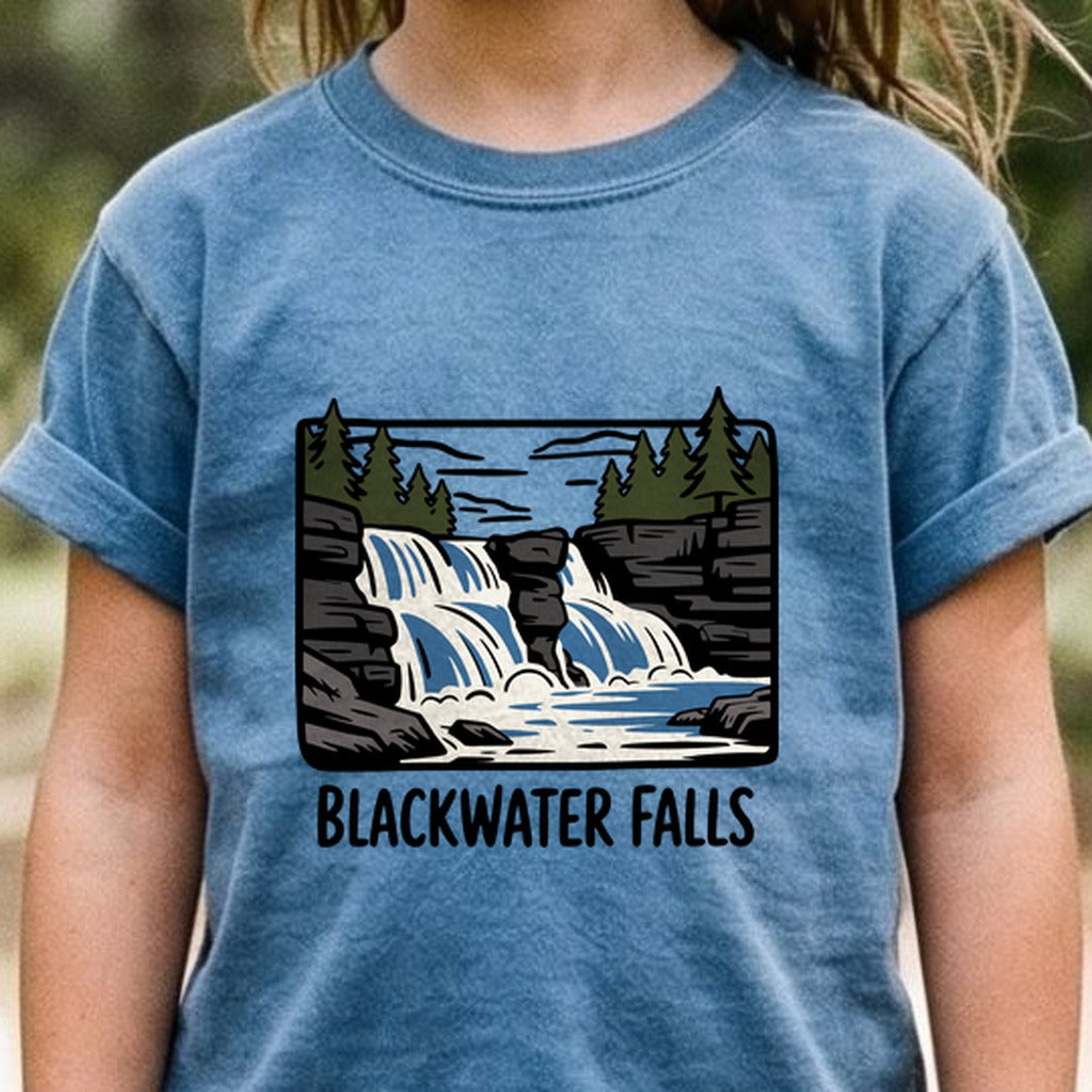 Blackwater Falls Kids Cotton T-Shirt