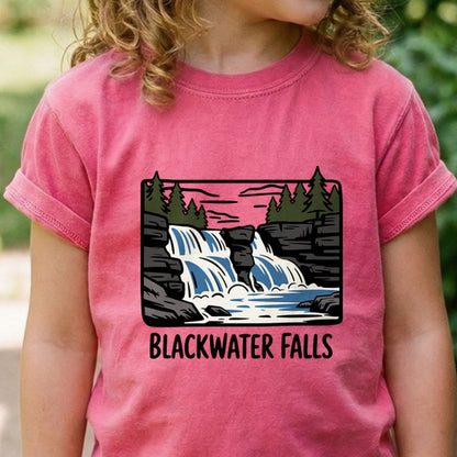 Blackwater Falls Kids Cotton T-Shirt