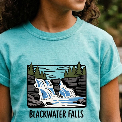 Blackwater Falls Kids Cotton T-Shirt