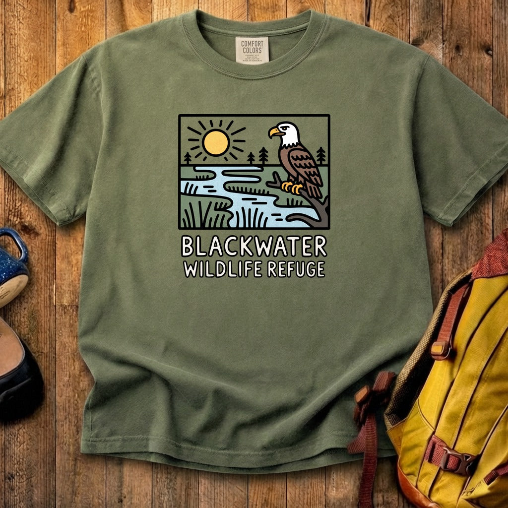 Blackwater National Wildlife Refuge Eagle Cotton T-Shirt