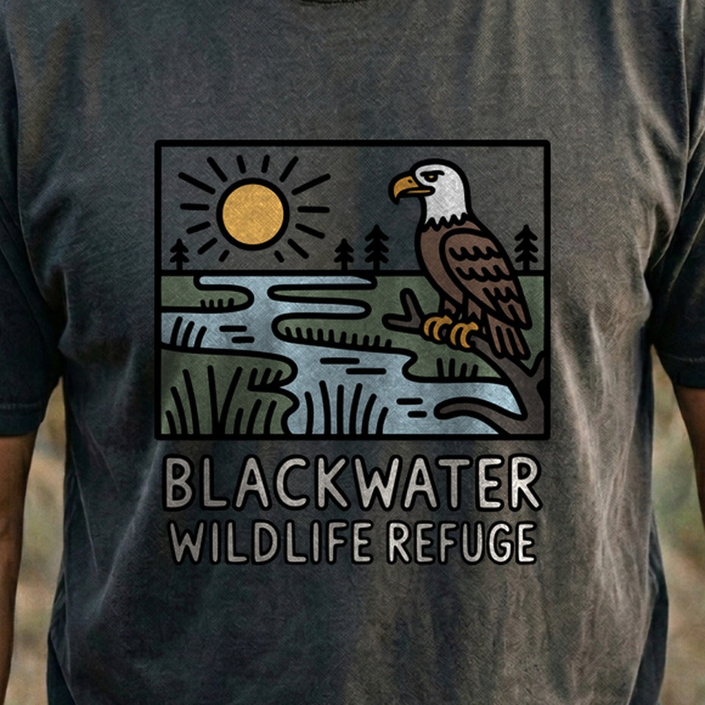 Blackwater National Wildlife Refuge Eagle Cotton T-Shirt