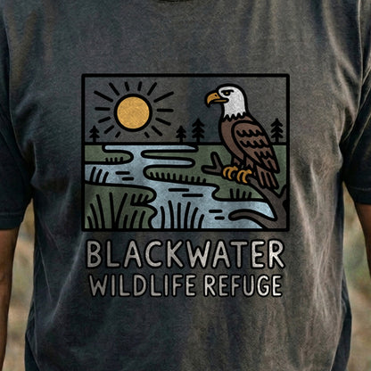 Blackwater National Wildlife Refuge Eagle Cotton T-Shirt
