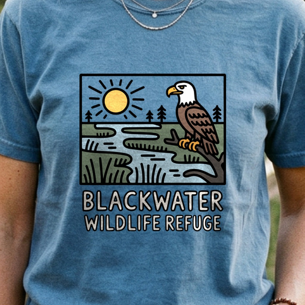 Blackwater National Wildlife Refuge Eagle Cotton T-Shirt