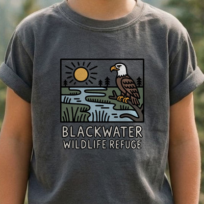 Blackwater National Wildlife Refuge Eagle Kids Cotton T-Shirt
