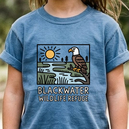 Blackwater National Wildlife Refuge Eagle Kids Cotton T-Shirt