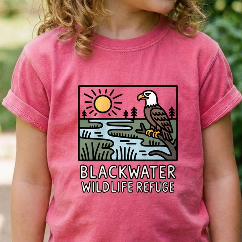 Blackwater National Wildlife Refuge Eagle Kids Cotton T-Shirt