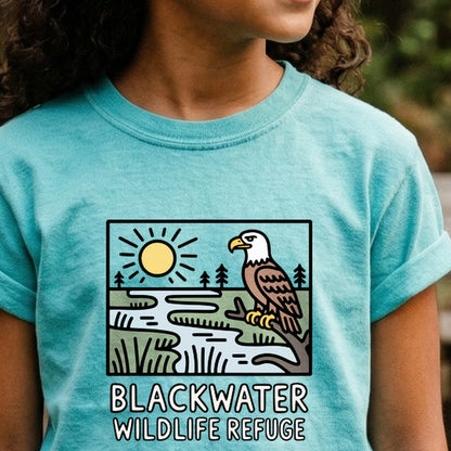 Blackwater National Wildlife Refuge Eagle Kids Cotton T-Shirt