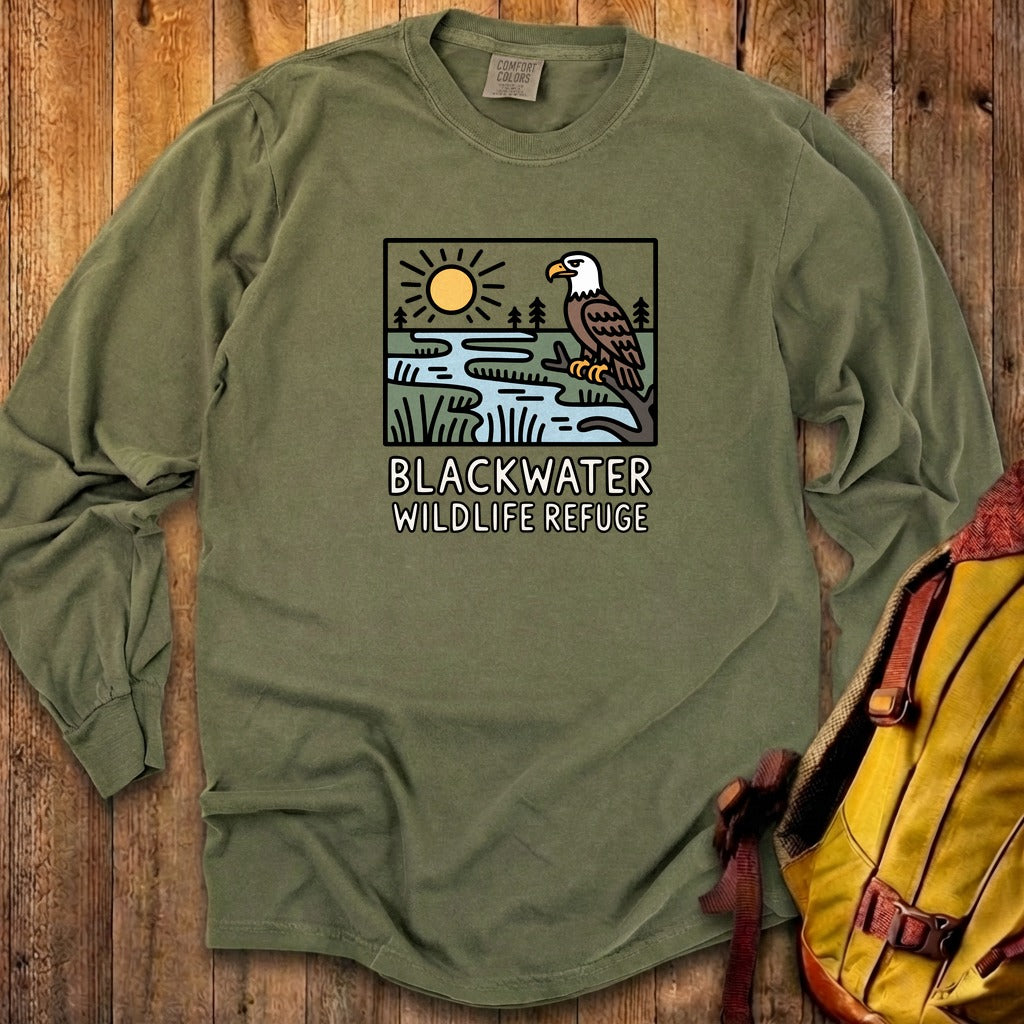 Blackwater National Wildlife Refuge Eagle Cotton Long Sleeve