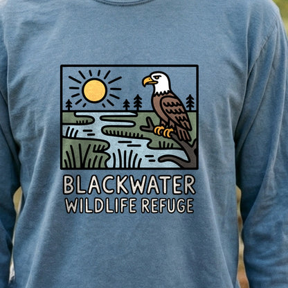 Blackwater National Wildlife Refuge Eagle Cotton Long Sleeve