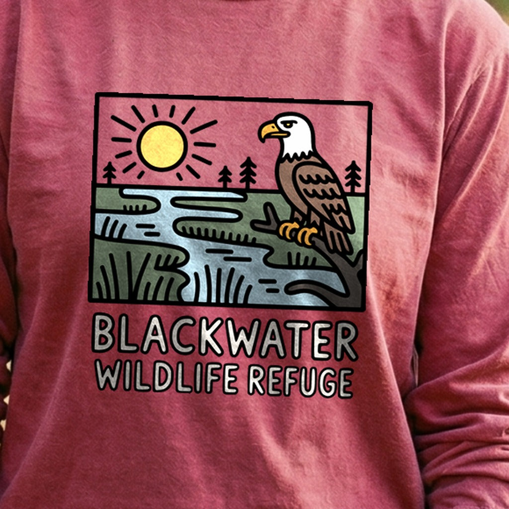 Blackwater National Wildlife Refuge Eagle Cotton Long Sleeve