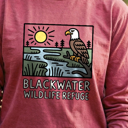 Blackwater National Wildlife Refuge Eagle Cotton Long Sleeve