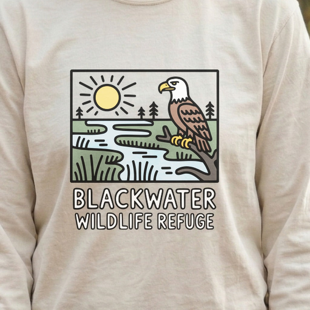 Blackwater National Wildlife Refuge Eagle Cotton Long Sleeve