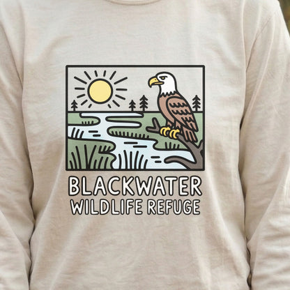 Blackwater National Wildlife Refuge Eagle Cotton Long Sleeve