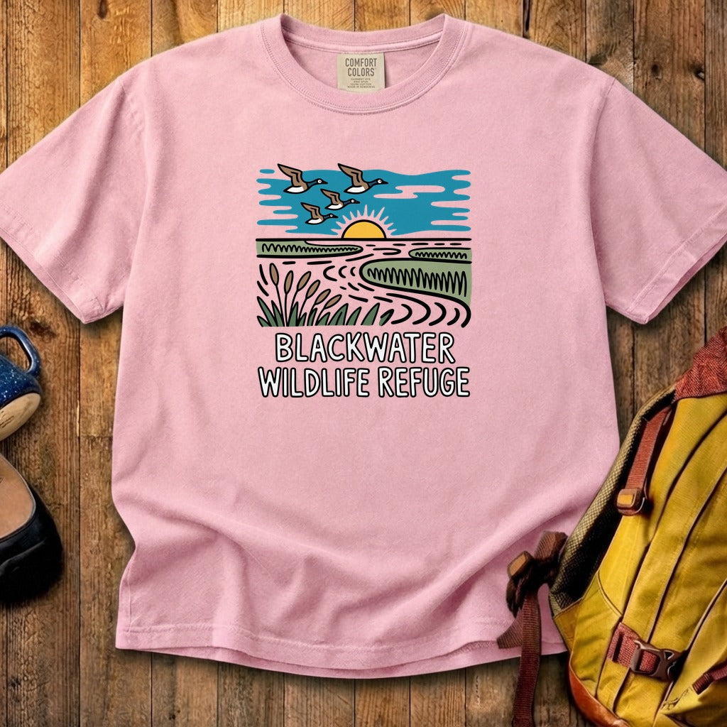 Blackwater National Wildlife Refuge Geese Cotton T-Shirt