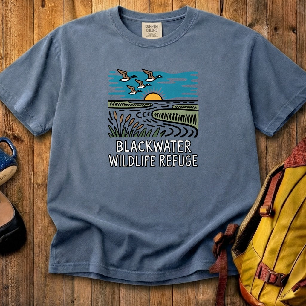 Blackwater National Wildlife Refuge Geese Cotton T-Shirt