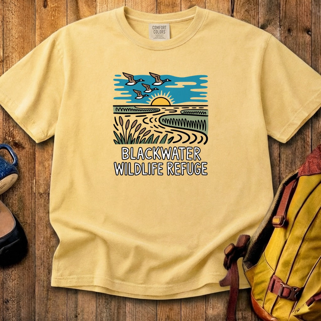 Blackwater National Wildlife Refuge Geese Cotton T-Shirt
