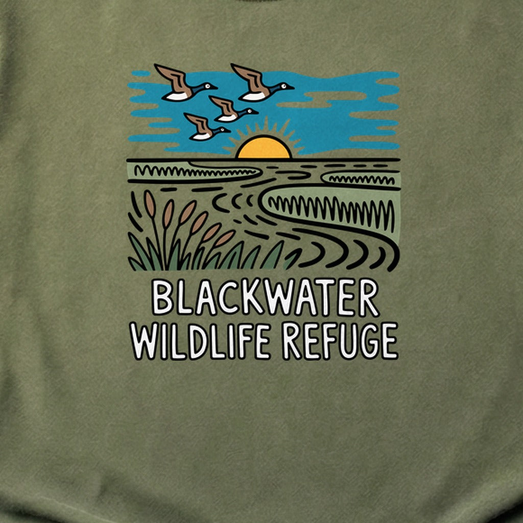 Blackwater National Wildlife Refuge Geese Cotton T-Shirt