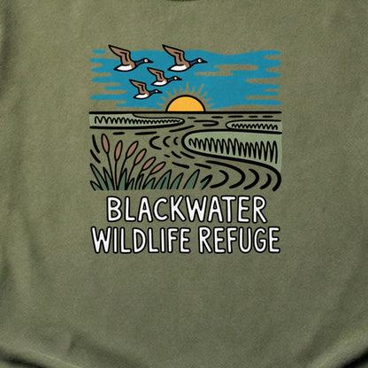 Blackwater National Wildlife Refuge Geese Cotton T-Shirt