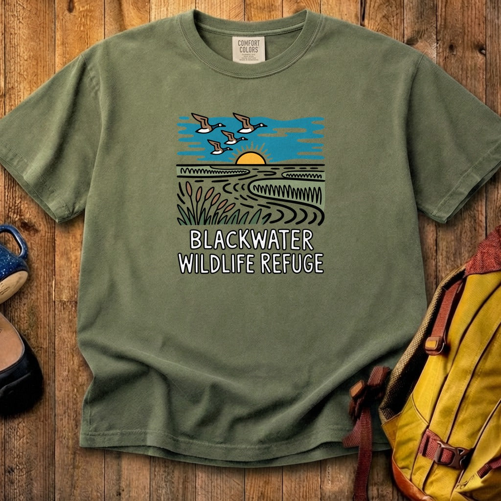 Blackwater National Wildlife Refuge Geese Cotton T-Shirt