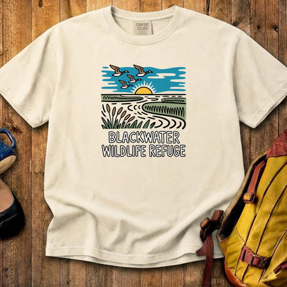 Blackwater National Wildlife Refuge Geese Cotton T-Shirt