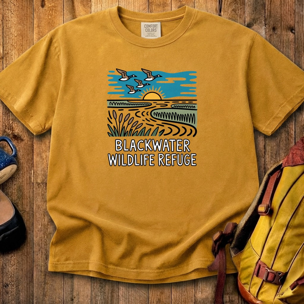 Blackwater National Wildlife Refuge Geese Cotton T-Shirt