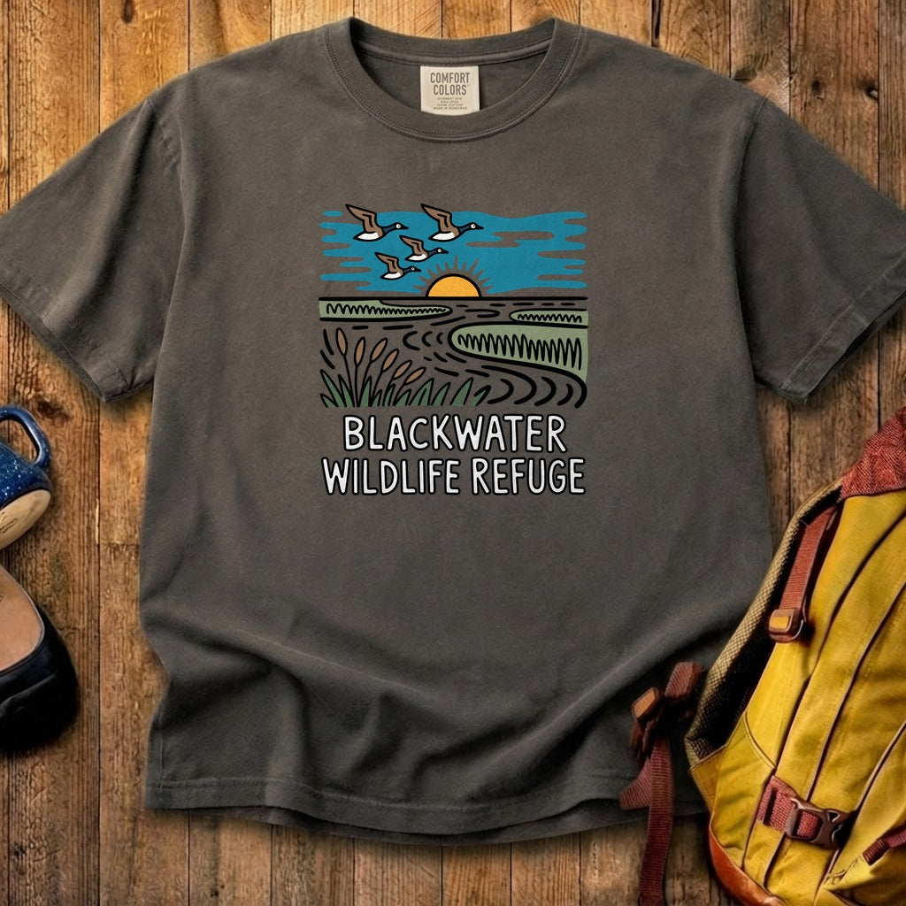 Blackwater National Wildlife Refuge Geese Cotton T-Shirt