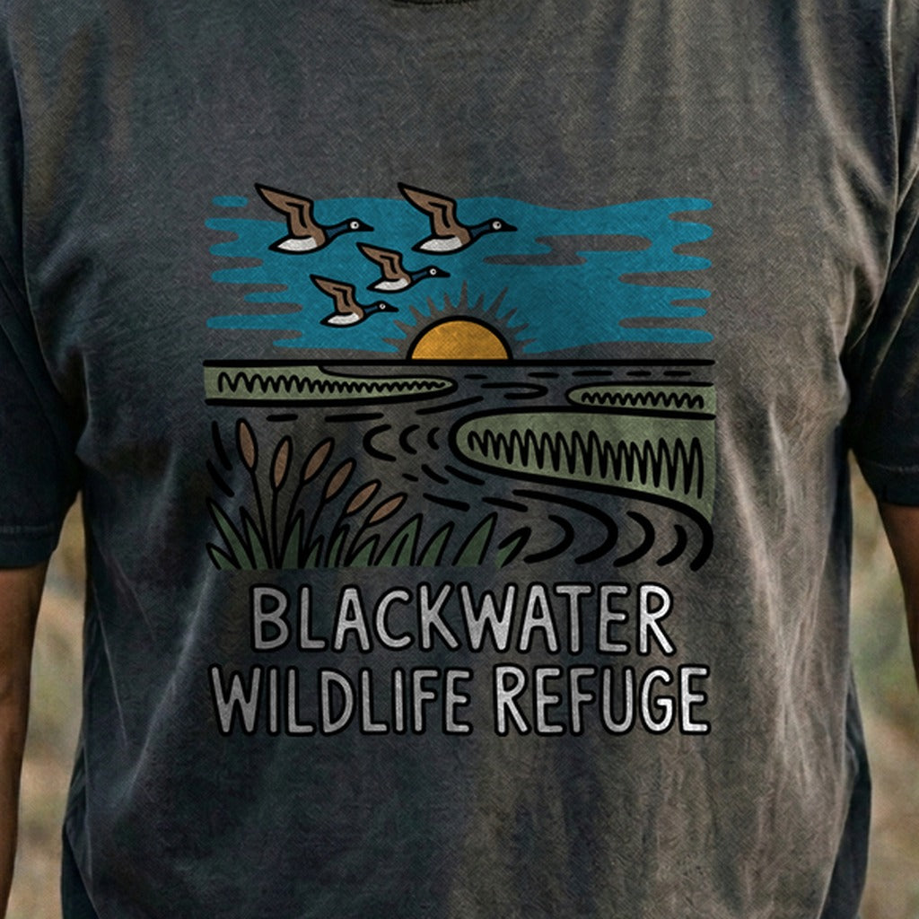Blackwater National Wildlife Refuge Geese Cotton T-Shirt