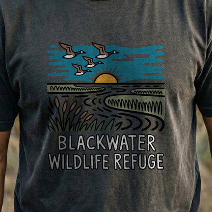Blackwater National Wildlife Refuge Geese Cotton T-Shirt