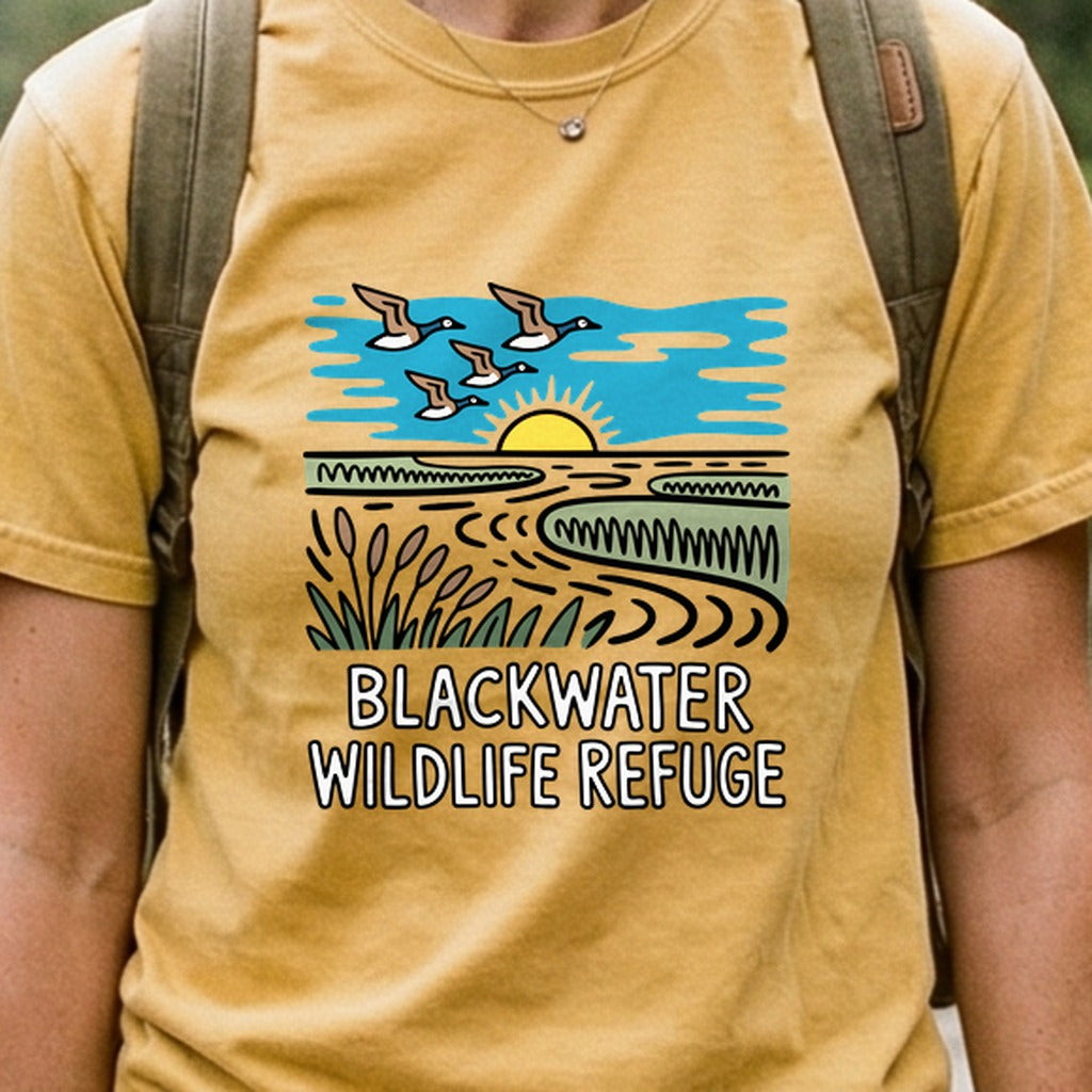 Blackwater National Wildlife Refuge Geese Cotton T-Shirt