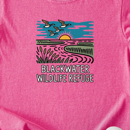 Blackwater National Wildlife Refuge Geese Kids Cotton T-Shirt