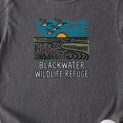 Blackwater National Wildlife Refuge Geese Kids Cotton T-Shirt