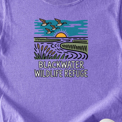 Blackwater National Wildlife Refuge Geese Kids Cotton T-Shirt