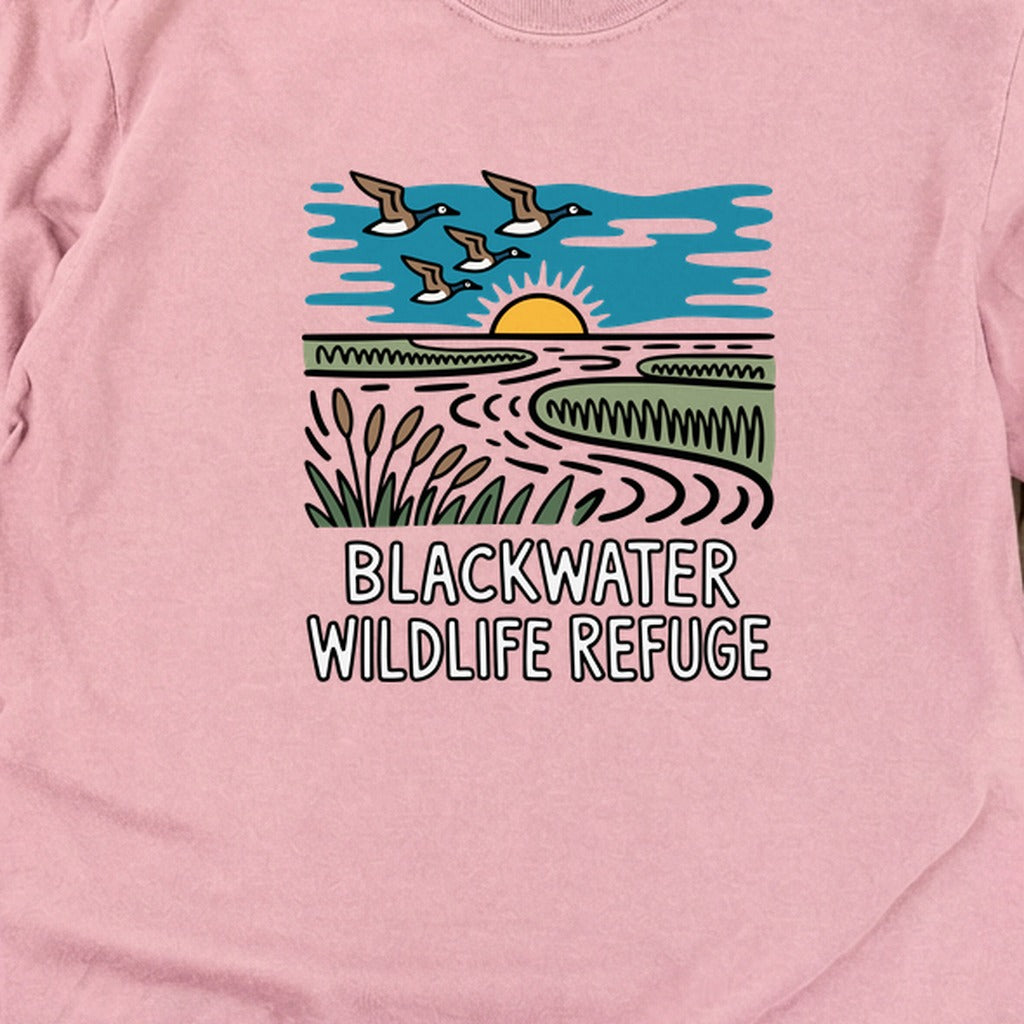 Blackwater National Wildlife Refuge Geese Cotton Long Sleeve