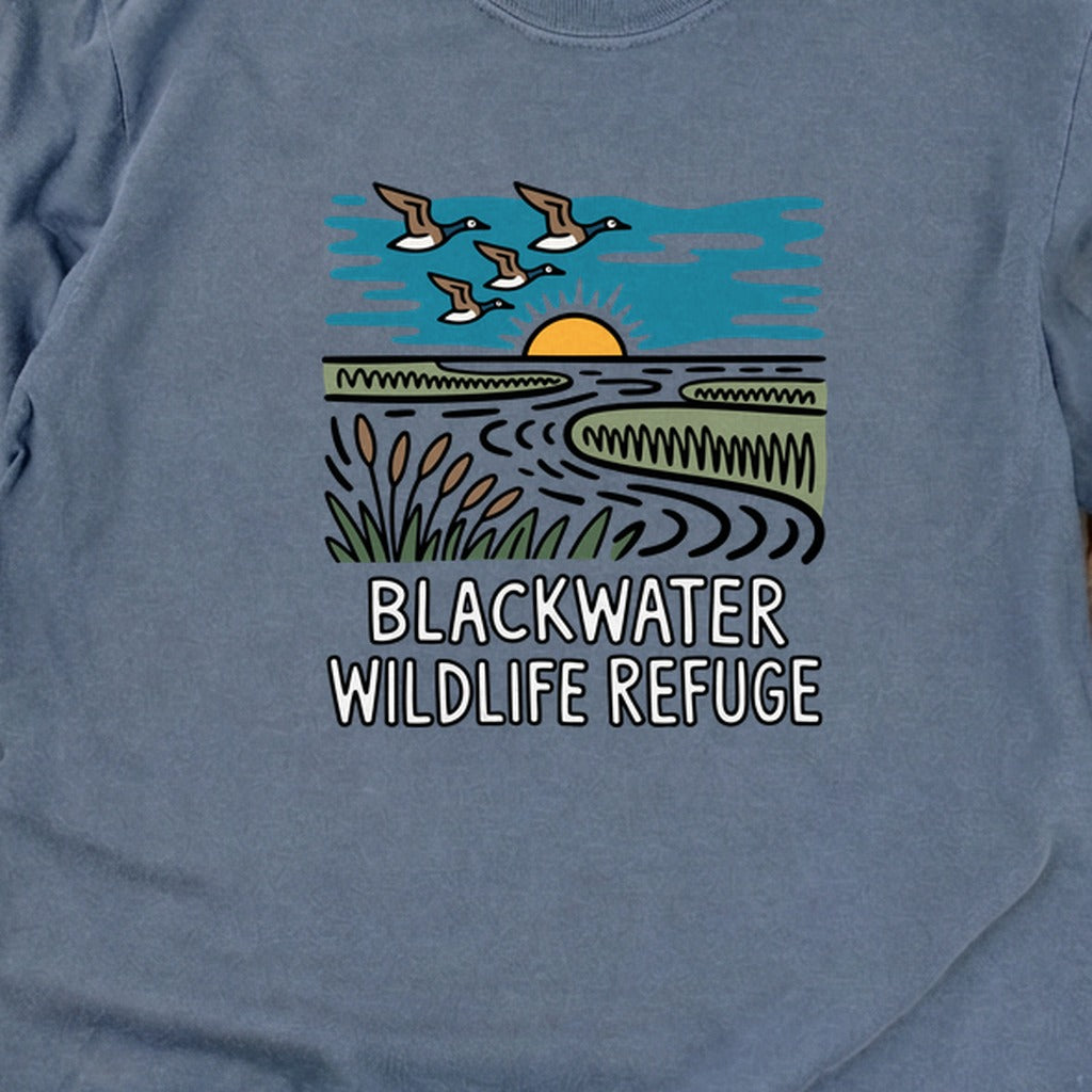 Blackwater National Wildlife Refuge Geese Cotton Long Sleeve