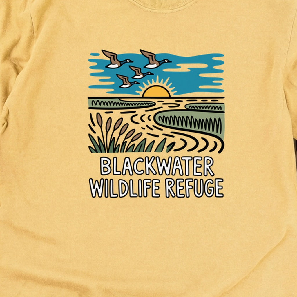 Blackwater National Wildlife Refuge Geese Cotton Long Sleeve
