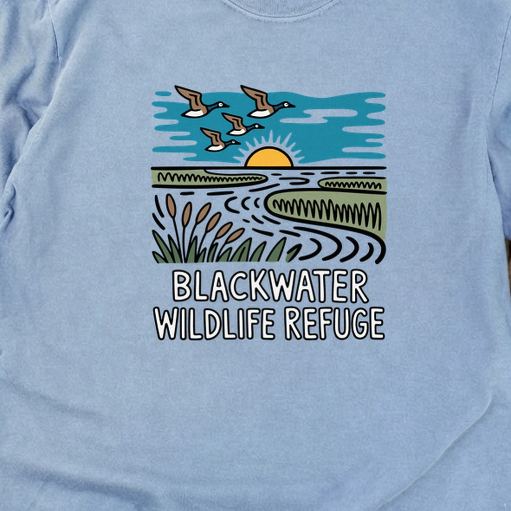 Blackwater National Wildlife Refuge Geese Cotton Long Sleeve