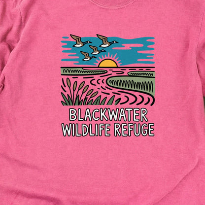 Blackwater National Wildlife Refuge Geese Cotton Long Sleeve