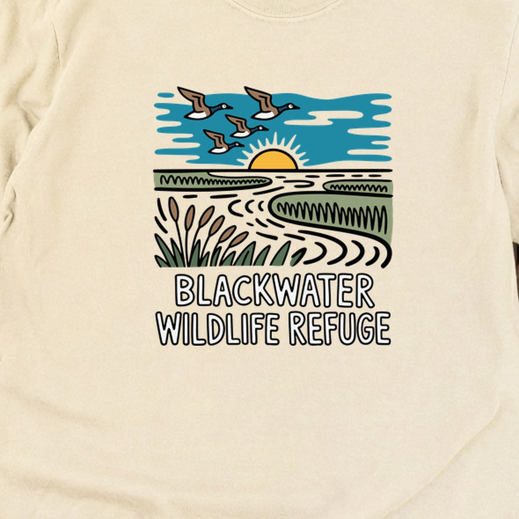 Blackwater National Wildlife Refuge Geese Cotton Long Sleeve