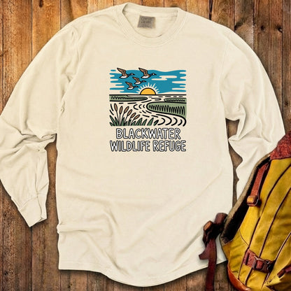 Blackwater National Wildlife Refuge Geese Cotton Long Sleeve