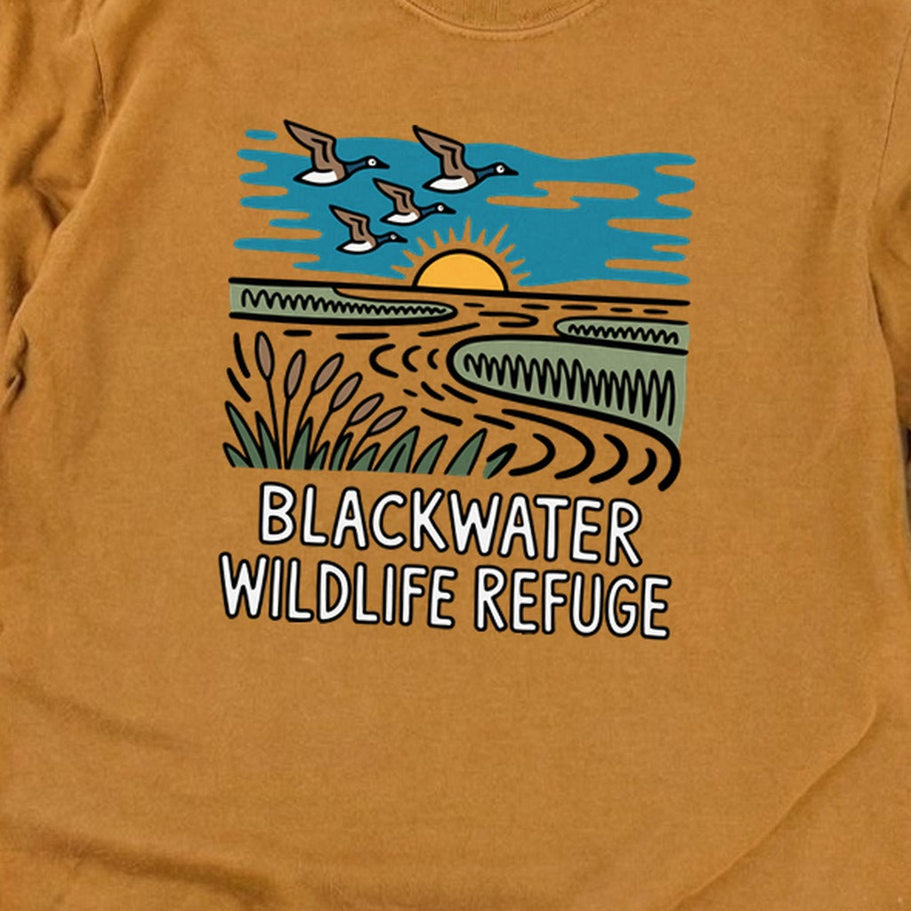 Blackwater National Wildlife Refuge Geese Cotton Long Sleeve