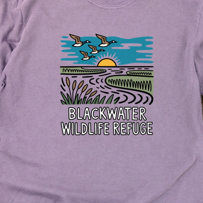 Blackwater National Wildlife Refuge Geese Cotton Long Sleeve