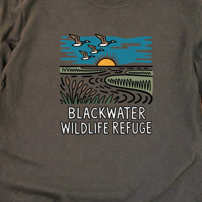 Blackwater National Wildlife Refuge Geese Cotton Long Sleeve