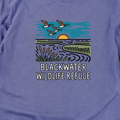 Blackwater National Wildlife Refuge Geese Cotton Long Sleeve