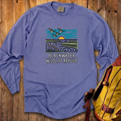 Blackwater National Wildlife Refuge Geese Cotton Long Sleeve