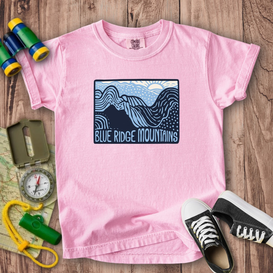Blue Ridge Mountains Kids Cotton T-Shirt