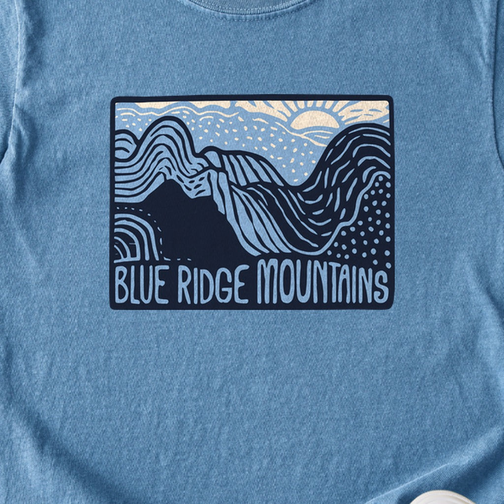 Blue Ridge Mountains Kids Cotton T-Shirt