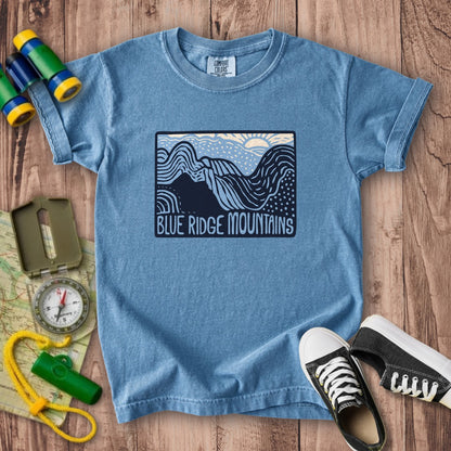 Blue Ridge Mountains Kids Cotton T-Shirt