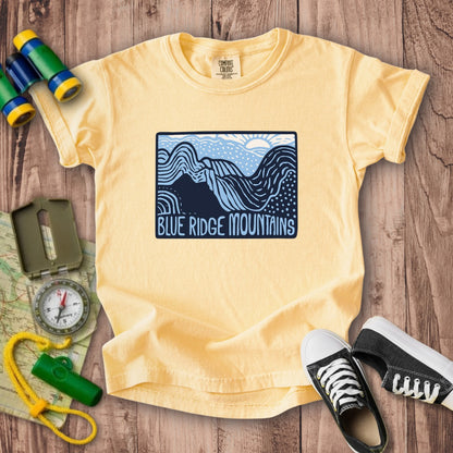 Blue Ridge Mountains Kids Cotton T-Shirt