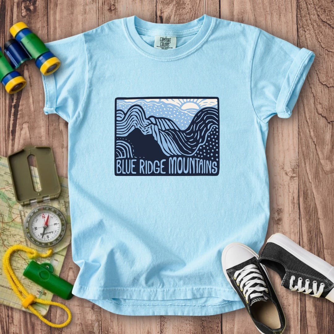 Blue Ridge Mountains Kids Cotton T-Shirt