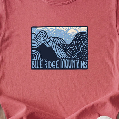 Blue Ridge Mountains Kids Cotton T-Shirt